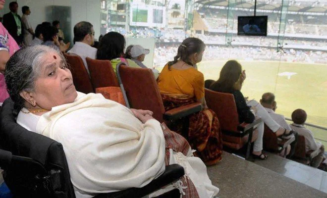 Rajni Tendulkar at Wankhede Stadium Mumbai