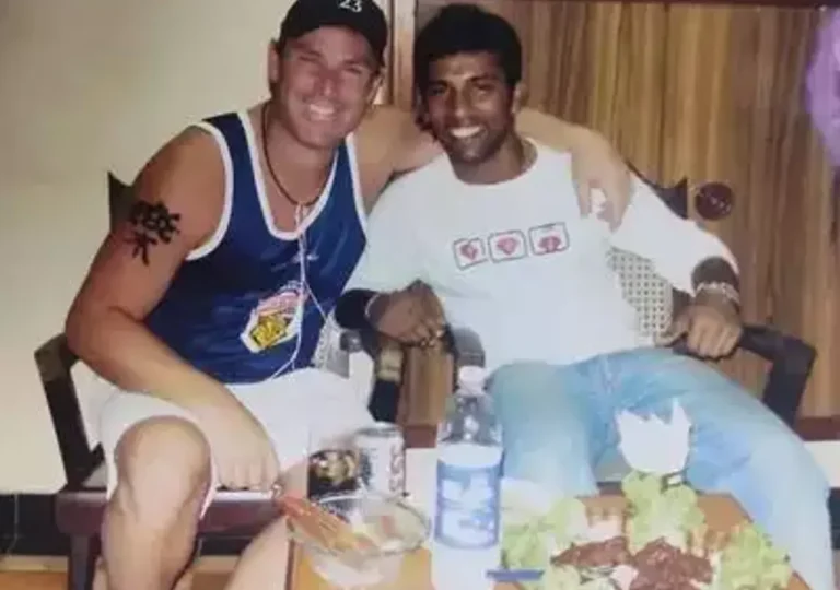 swapnil asnodkar with shane warne