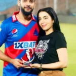 imad wasim with his wife